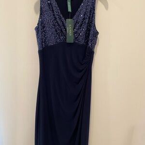 Lauren Ralph Lauren Navy Sequin Dress